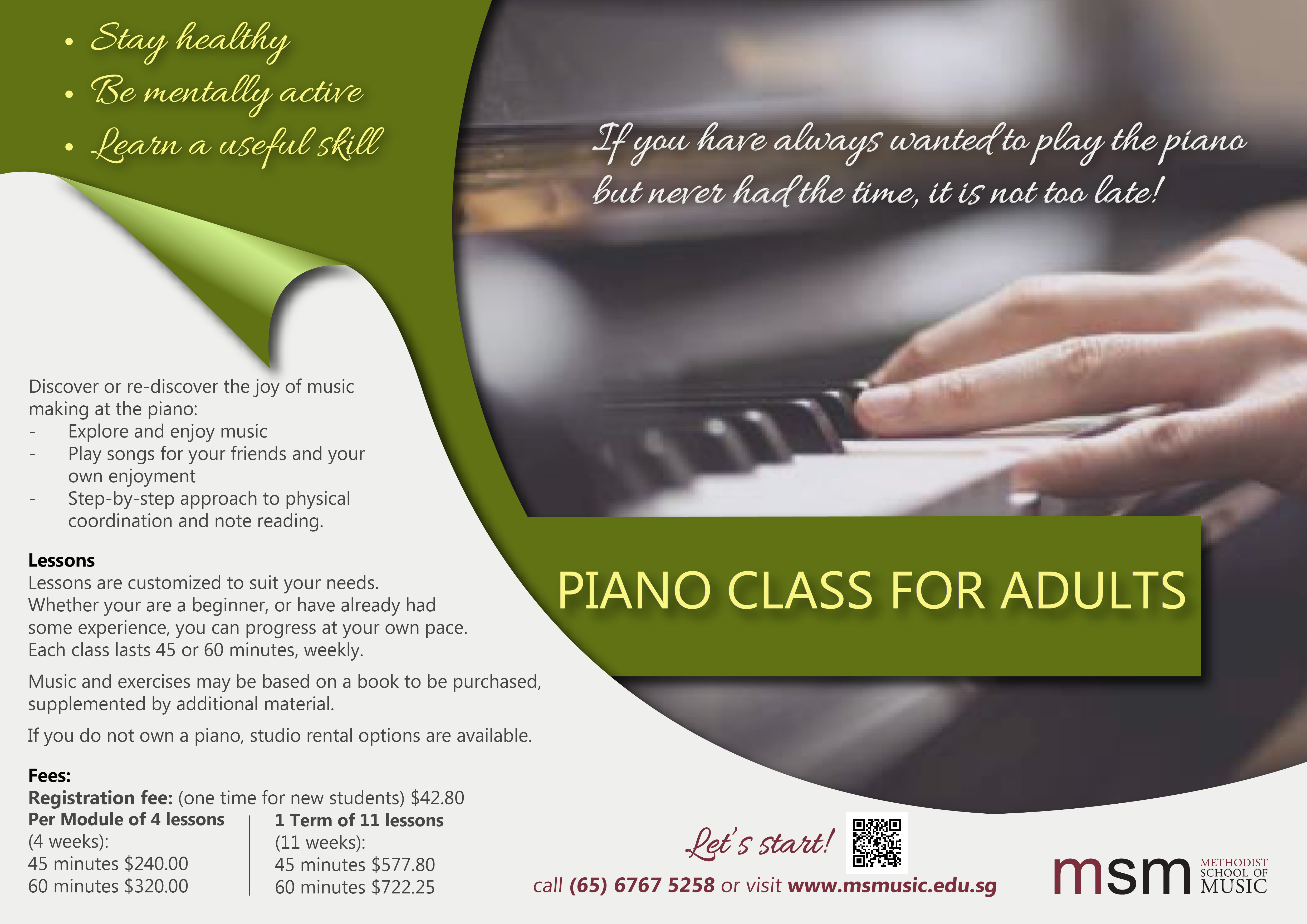 Piano Class for Adults