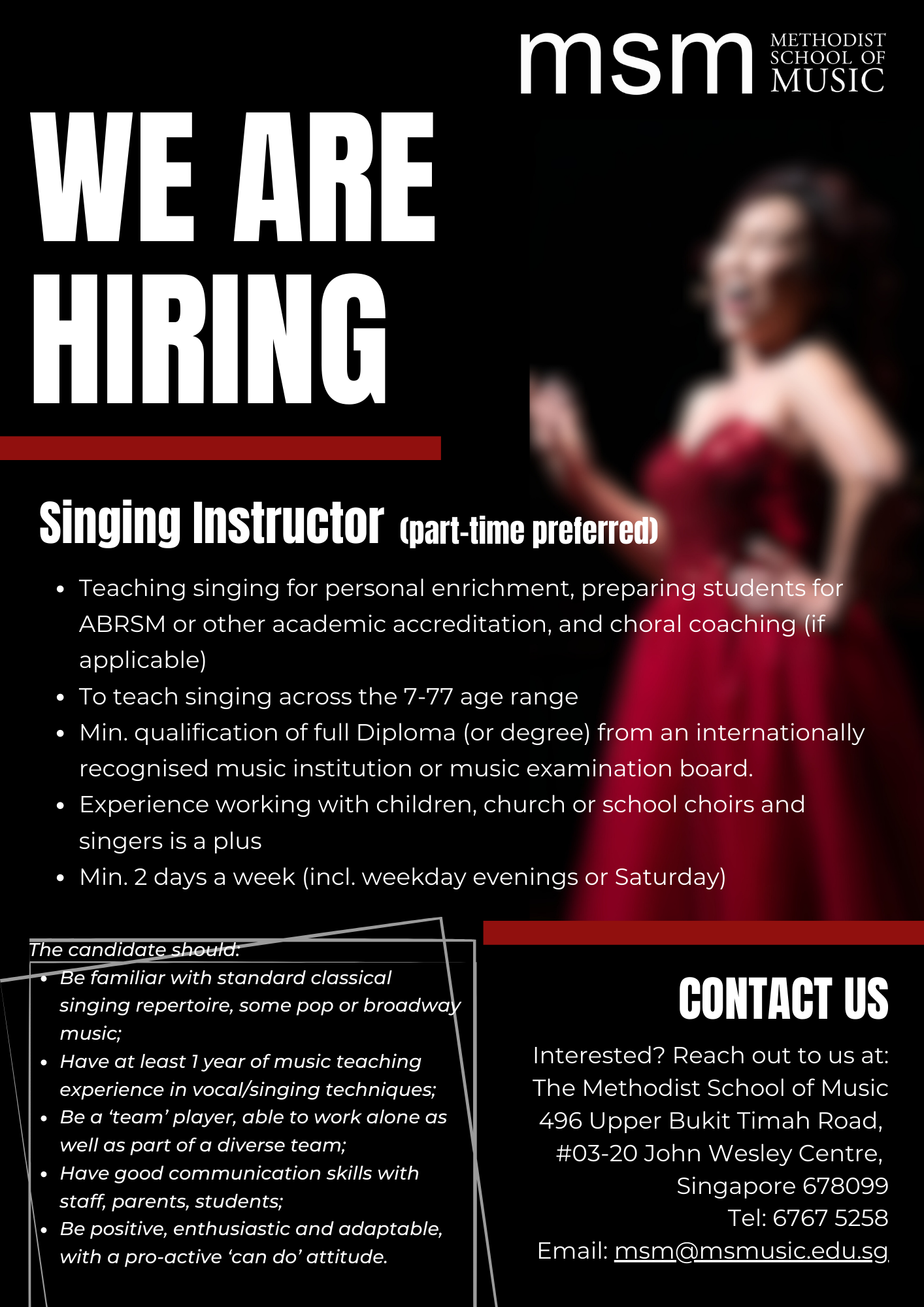 Join Our Team of Passionate Singing Teachers!